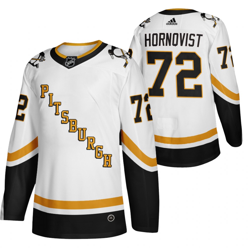 2021 Adidias Pittsburgh Penguins #72 Patric Hornqvist White Men Reverse Retro Alternate NHL Jersey